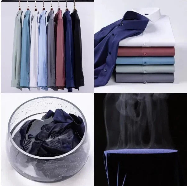 Men's Formal Regular Fit Cotton Full Sleeve Shirt - Sky Blue & White Combo